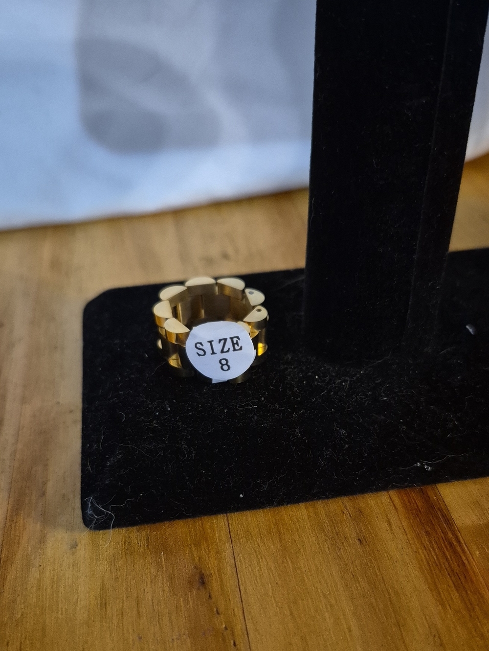 Plunder Gold Chunky Linked Ring - Size 8